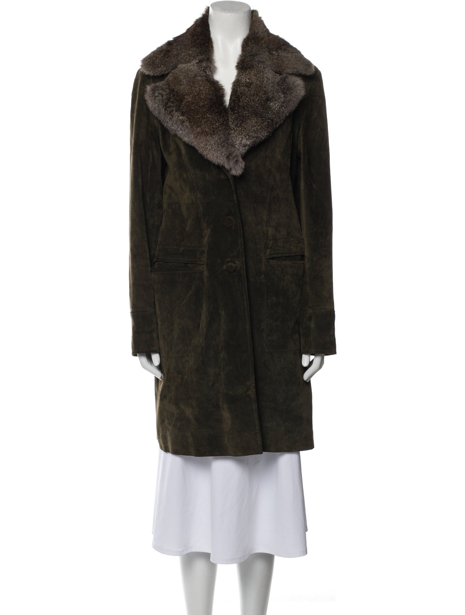 John Carlisle Leather Faux Fur Coat