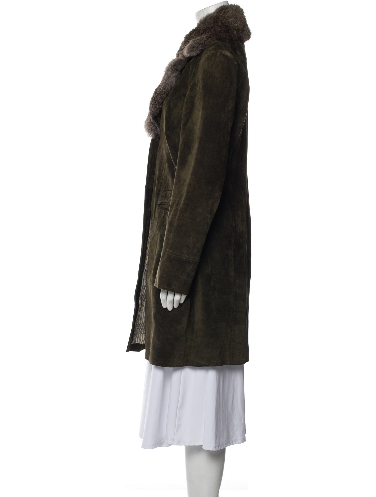 John Carlisle Leather Faux Fur Coat