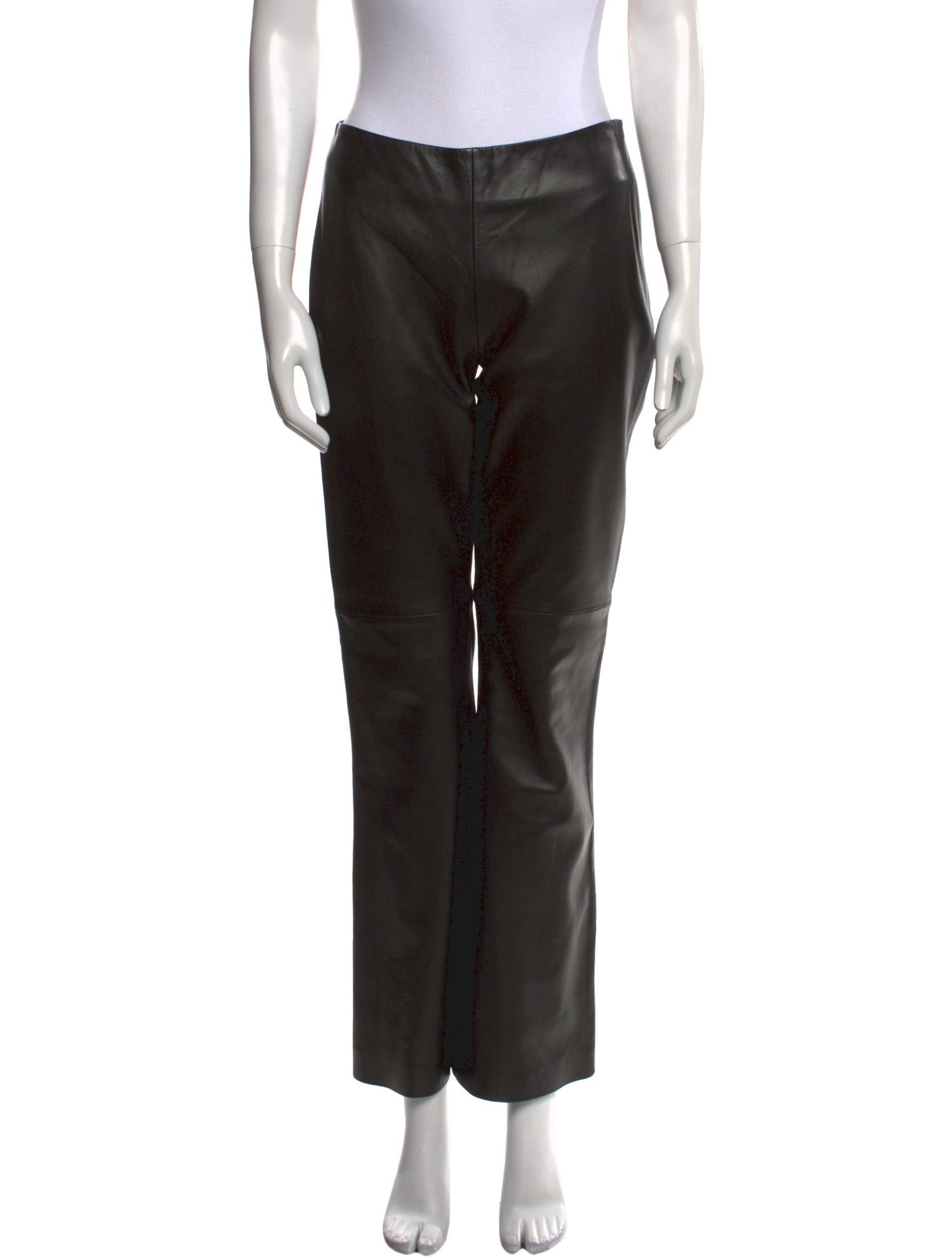 John Carlisle Lamb Leather Wide Leg Pants