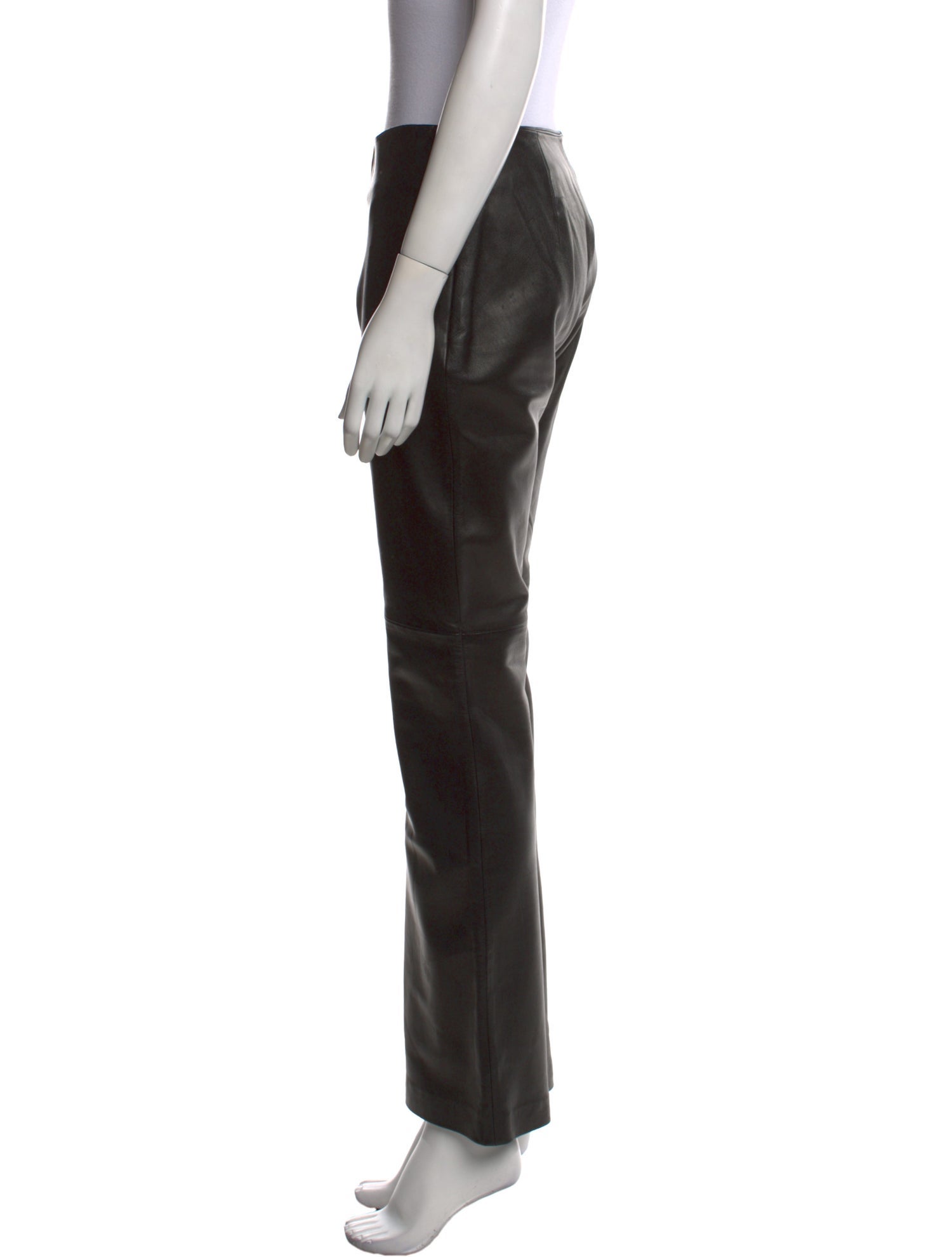 John Carlisle Lamb Leather Wide Leg Pants