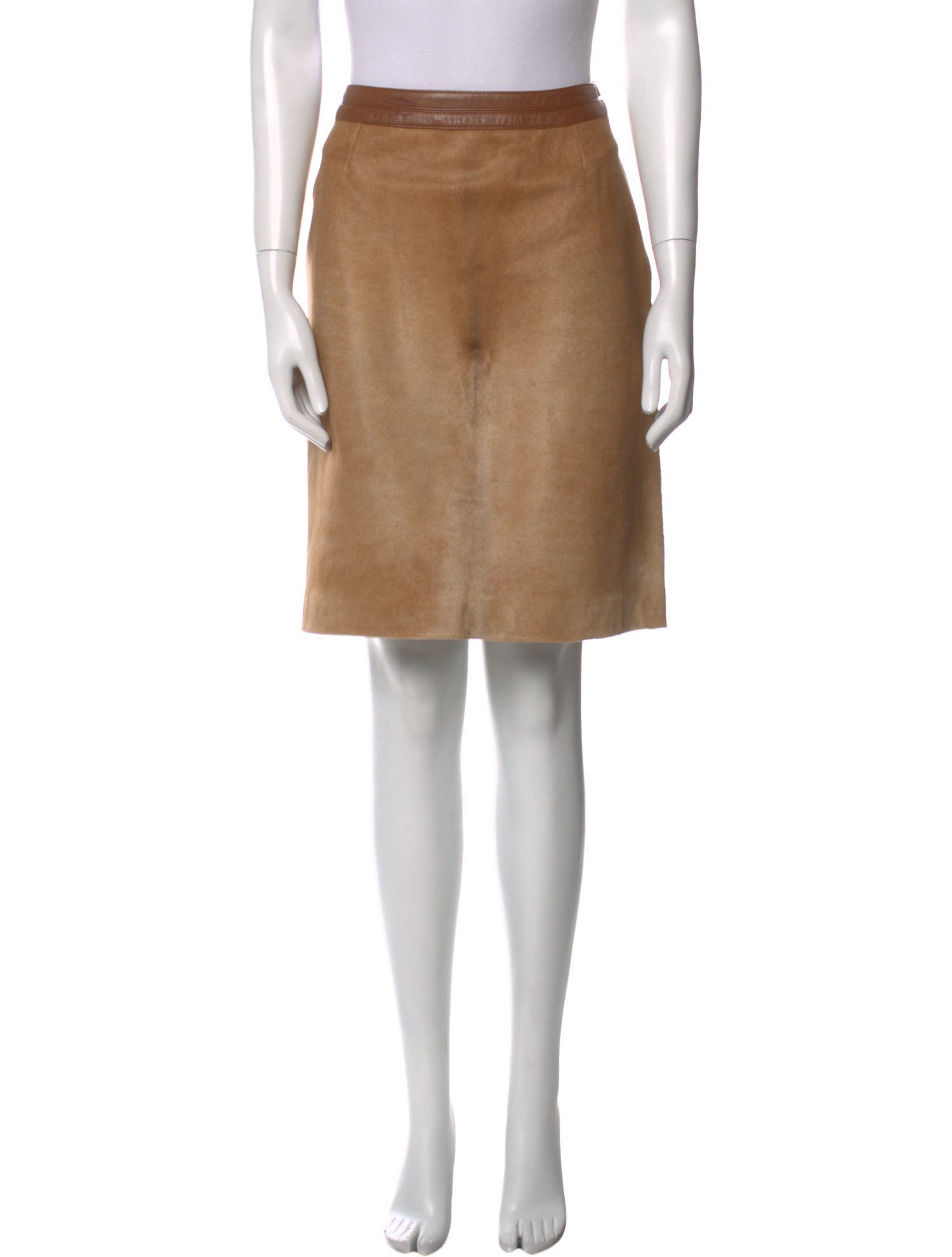 John Carlisle Calf Hair Knee-Length Skirt