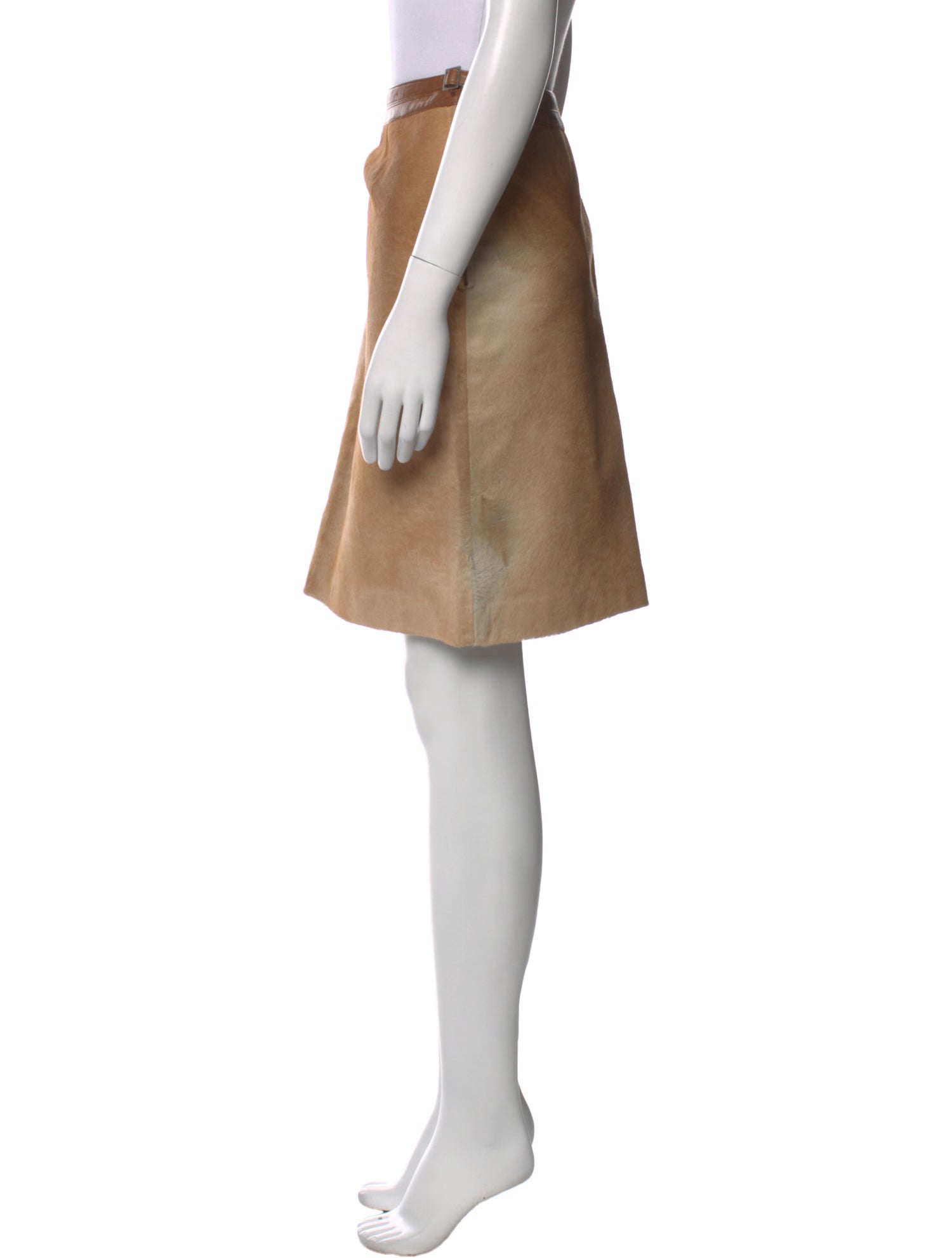 John Carlisle Calf Hair Knee-Length Skirt