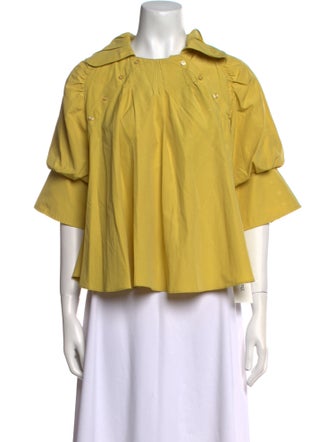 Jo No Fui Silk Three-Quarter Sleeve Blouse