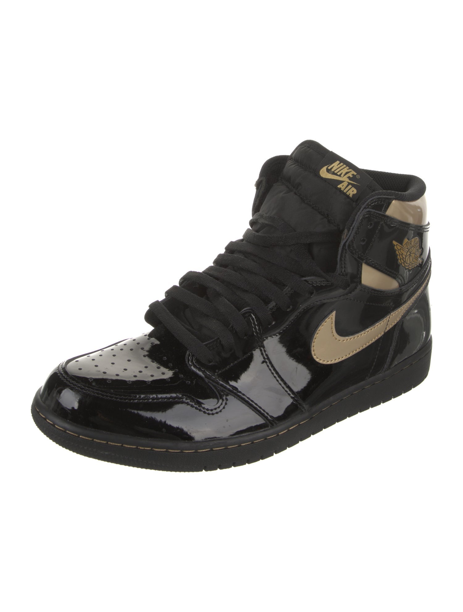 Jordan 1 Retro High OG Black Metallic Gold Sneakers