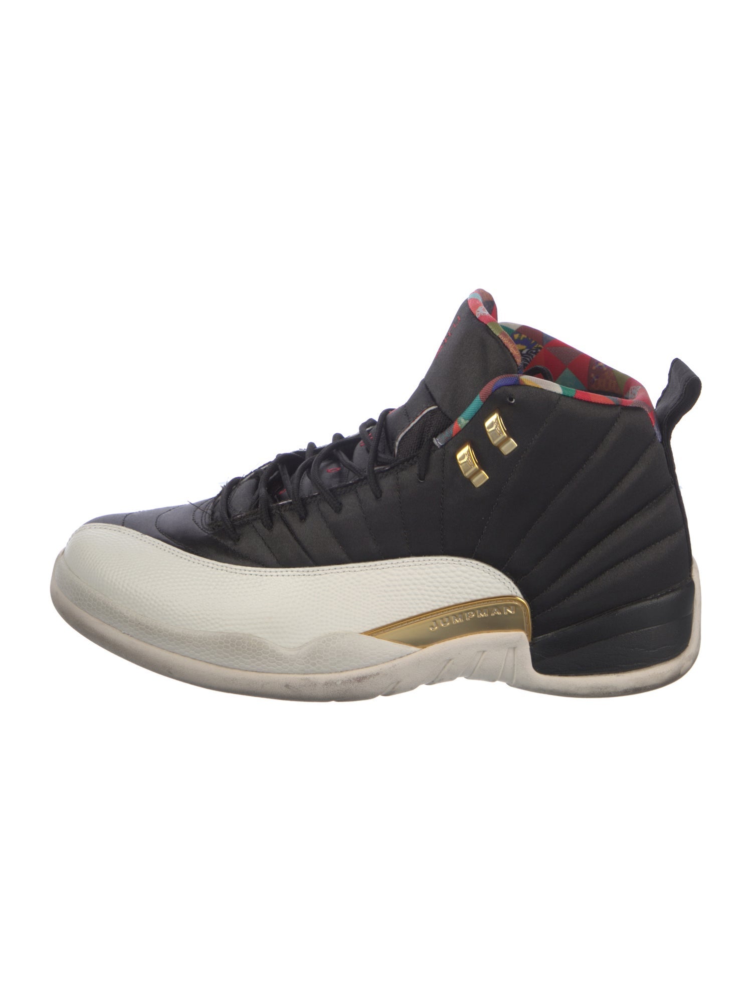 Jordan Leather Colorblock Pattern Sneakers