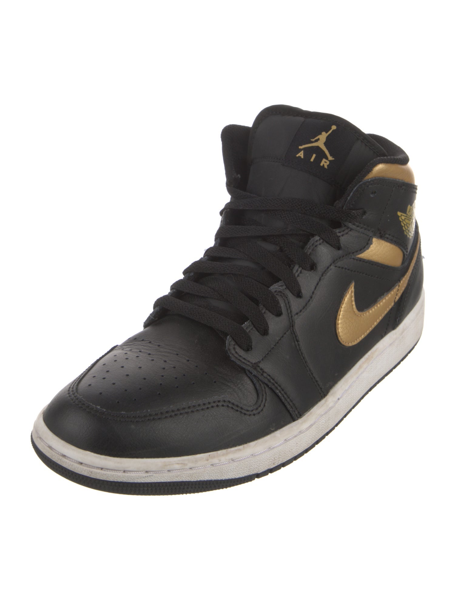 Jordan Leather Colorblock Pattern Sneakers