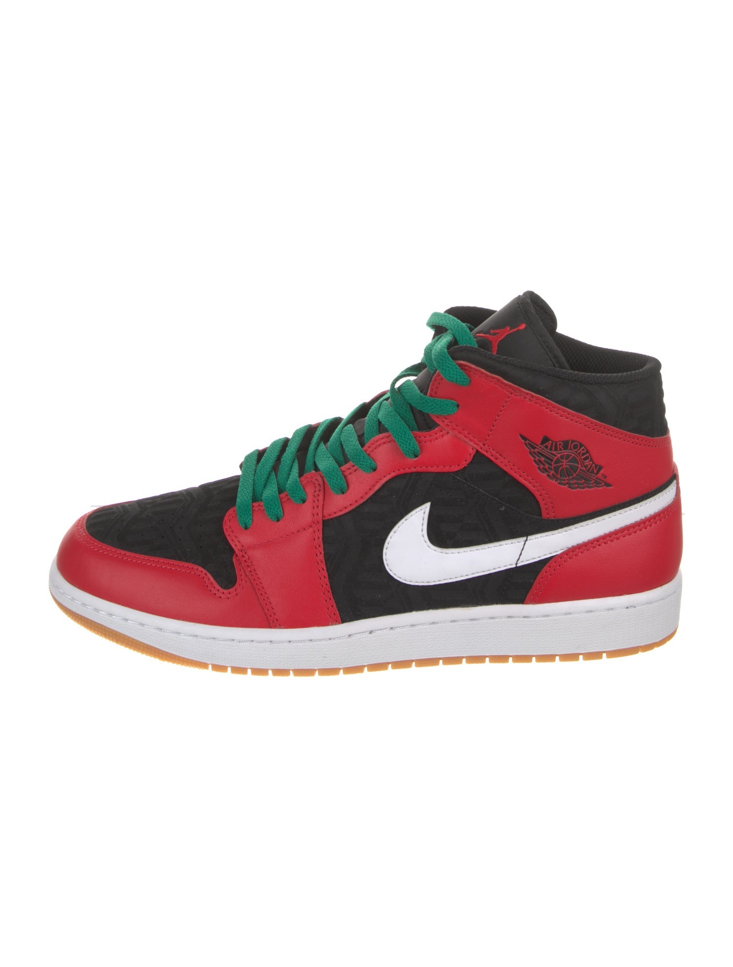 Jordan Leather Colorblock Pattern Sneakers