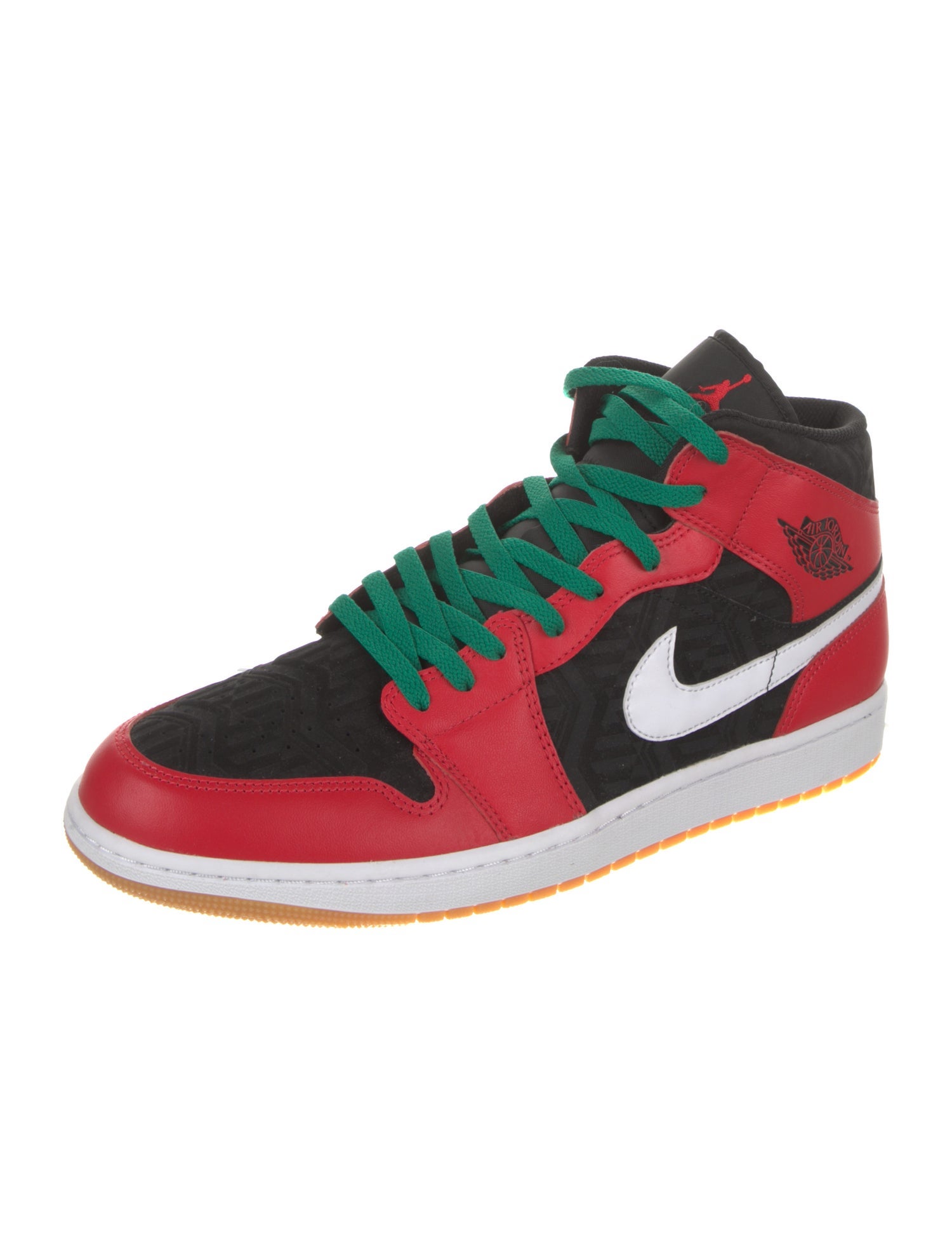 Jordan Leather Colorblock Pattern Sneakers