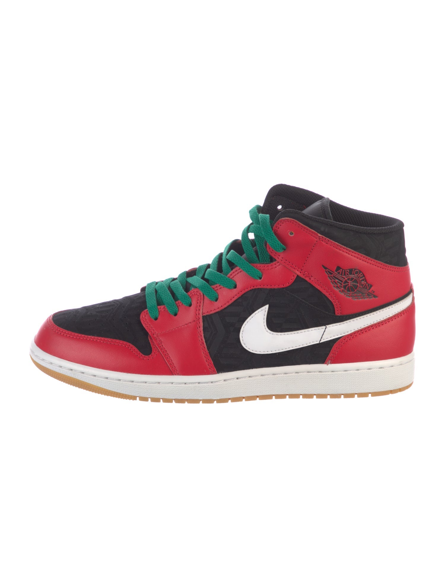 Jordan Leather Colorblock Pattern Sneakers