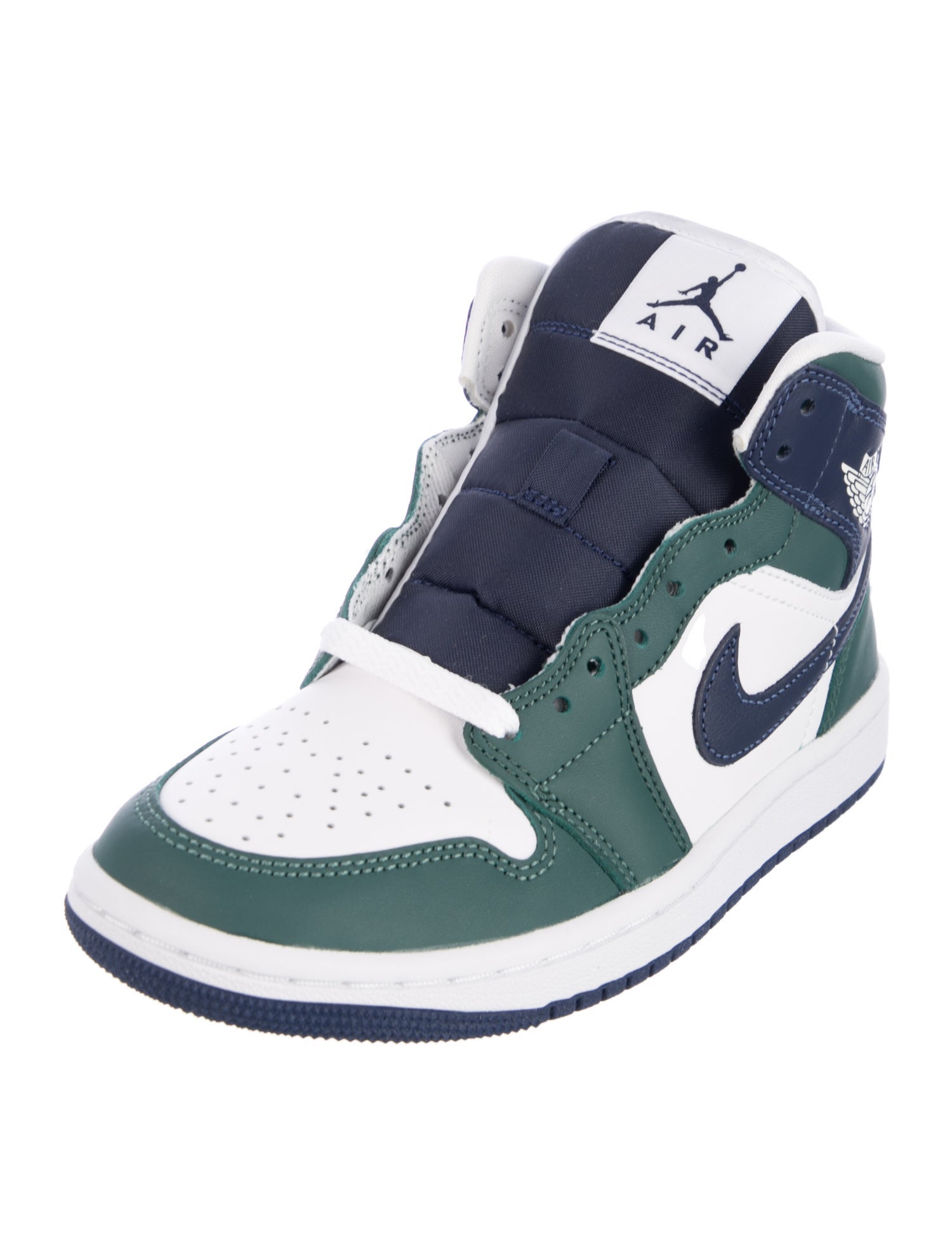 Jordan Leather Colorblock Pattern Athletic Sneakers
