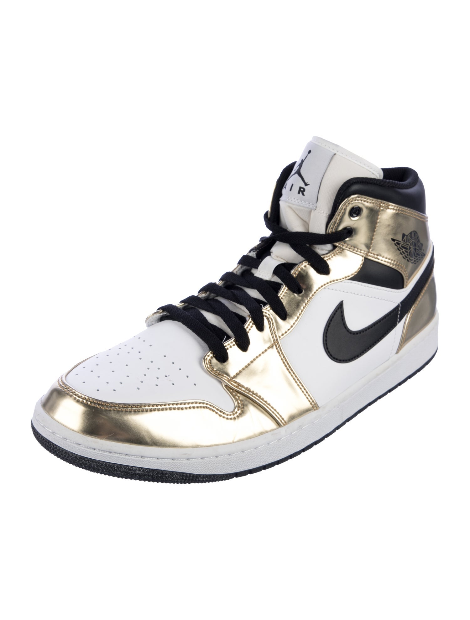 Jordan Leather Colorblock Pattern Sneakers