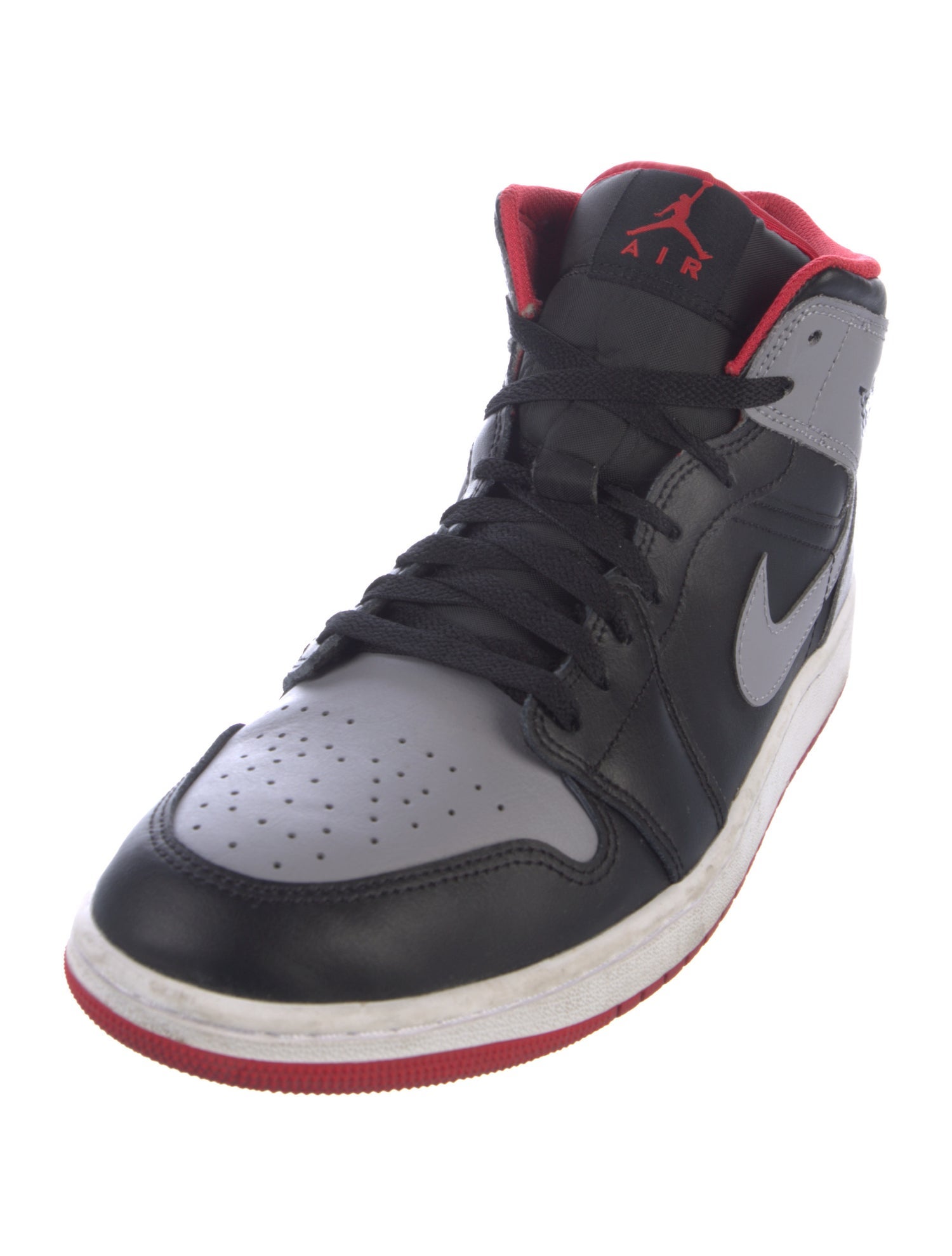 Jordan Leather Colorblock Pattern Sneakers