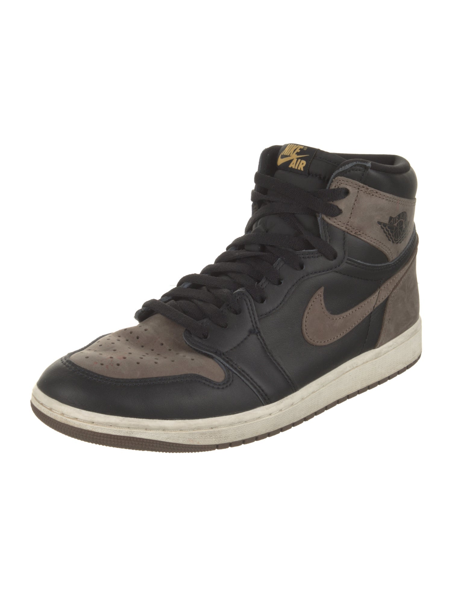 Jordan Leather Colorblock Pattern Sneakers