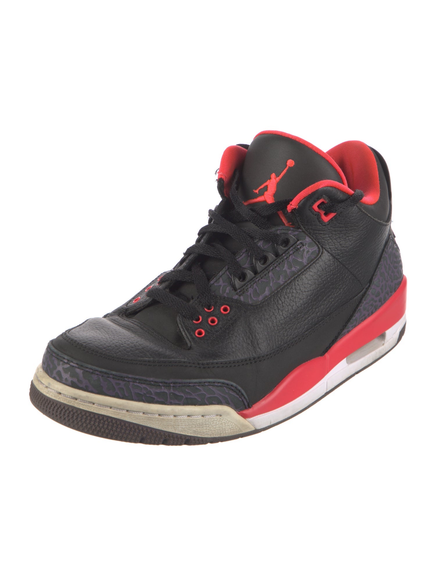 Jordan Leather Colorblock Pattern Sneakers