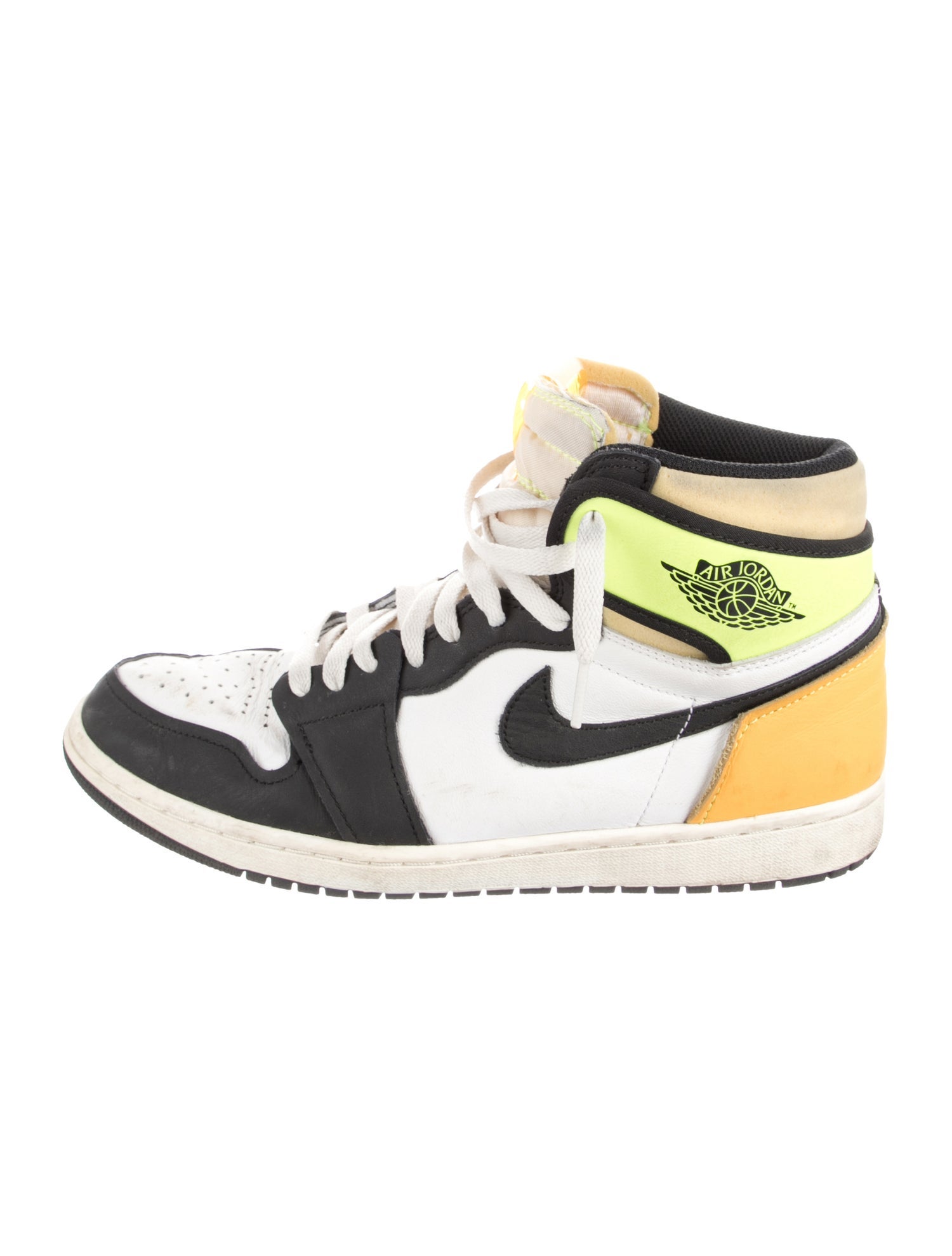Jordan Leather Colorblock Pattern Sneakers