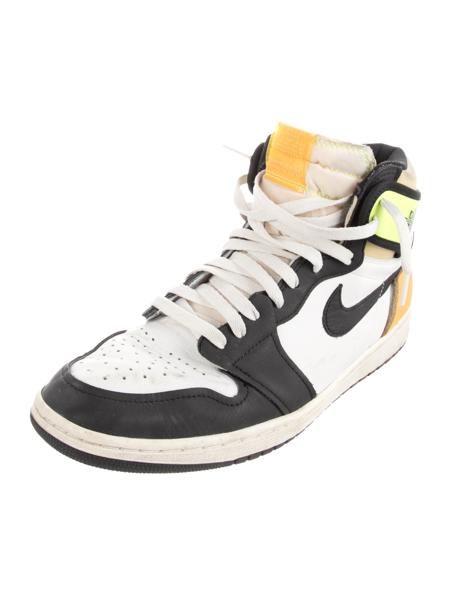Jordan Leather Colorblock Pattern Sneakers