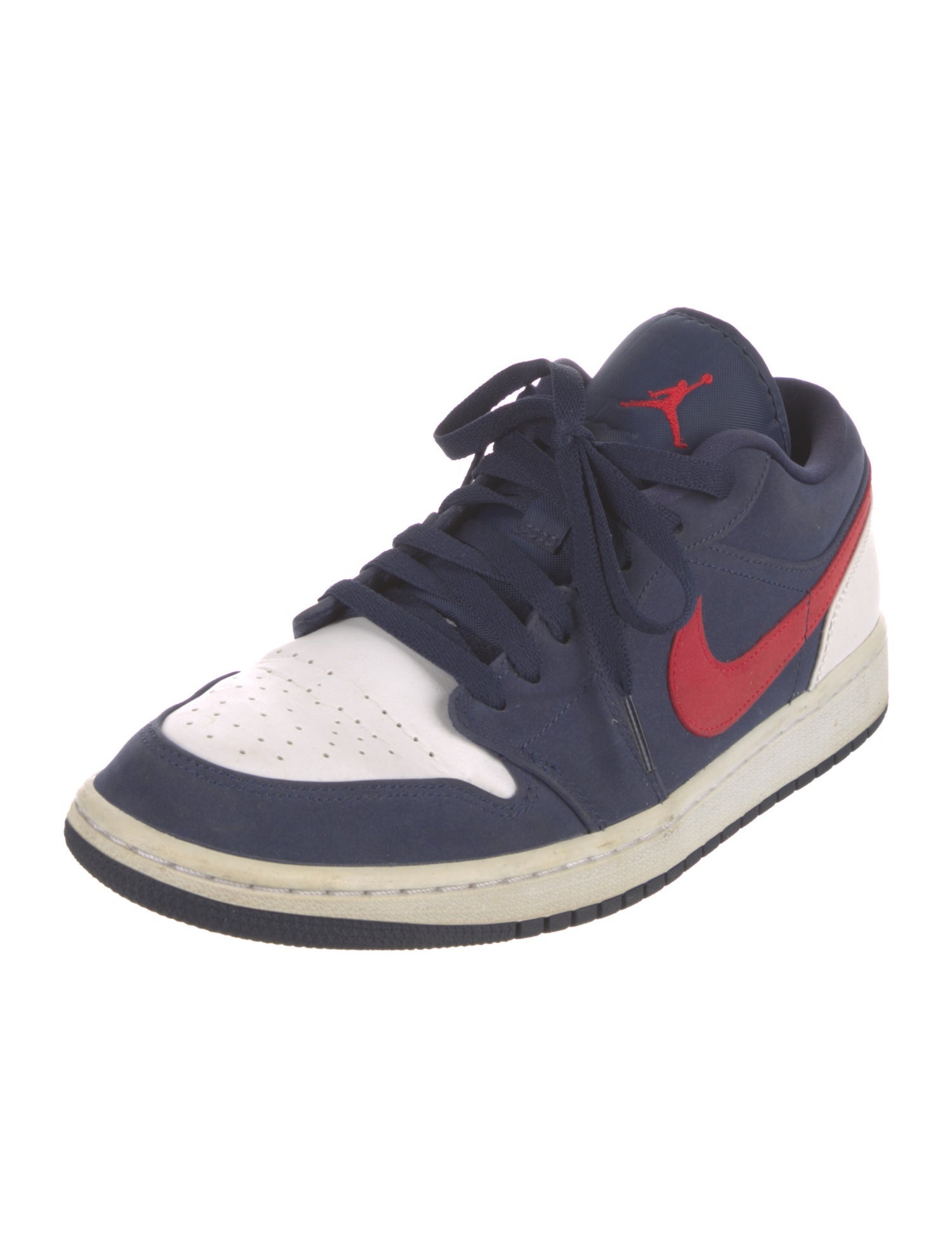 Jordan Leather Colorblock Pattern Sneakers