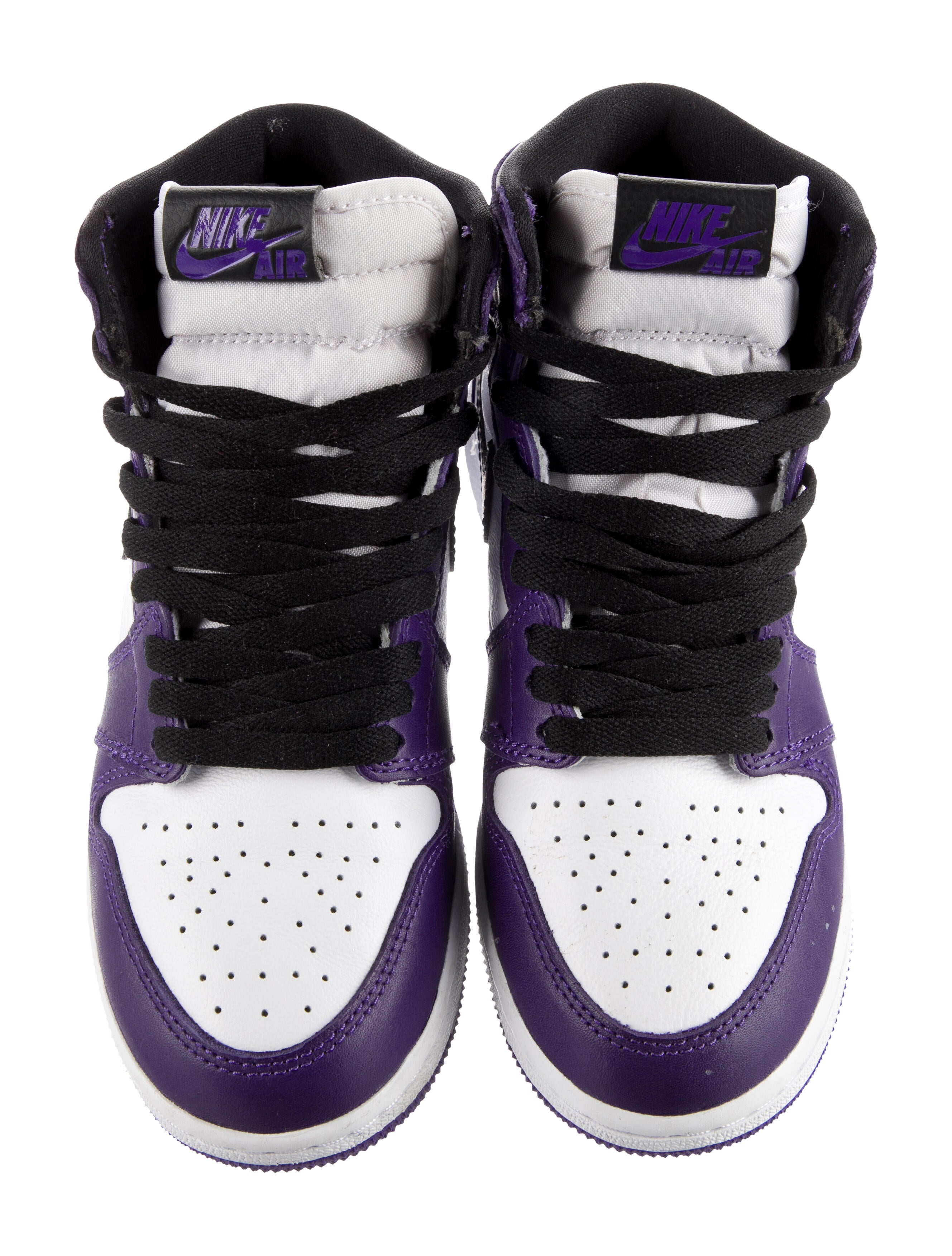 Jordan Boys' Jordan 1 Retro High Court Purple White (GS) Sneakers
