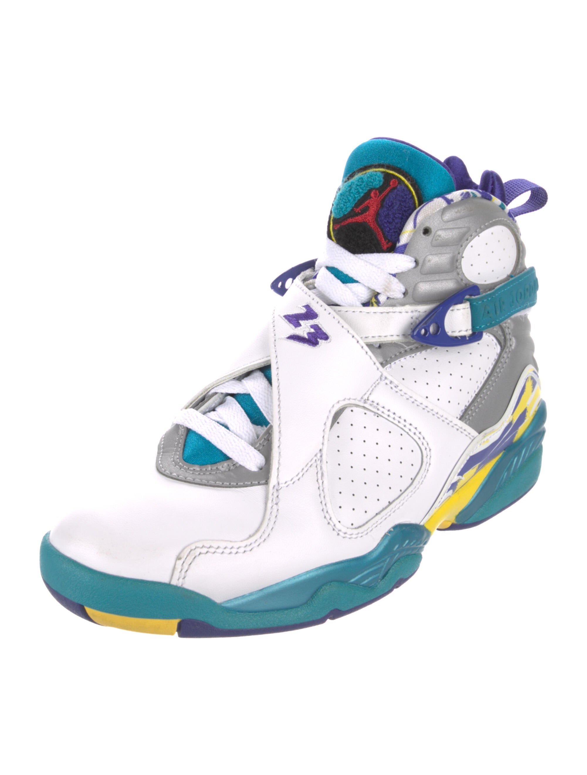 Jordan 8 Retro 'White Aqua' Chunky Sneakers
