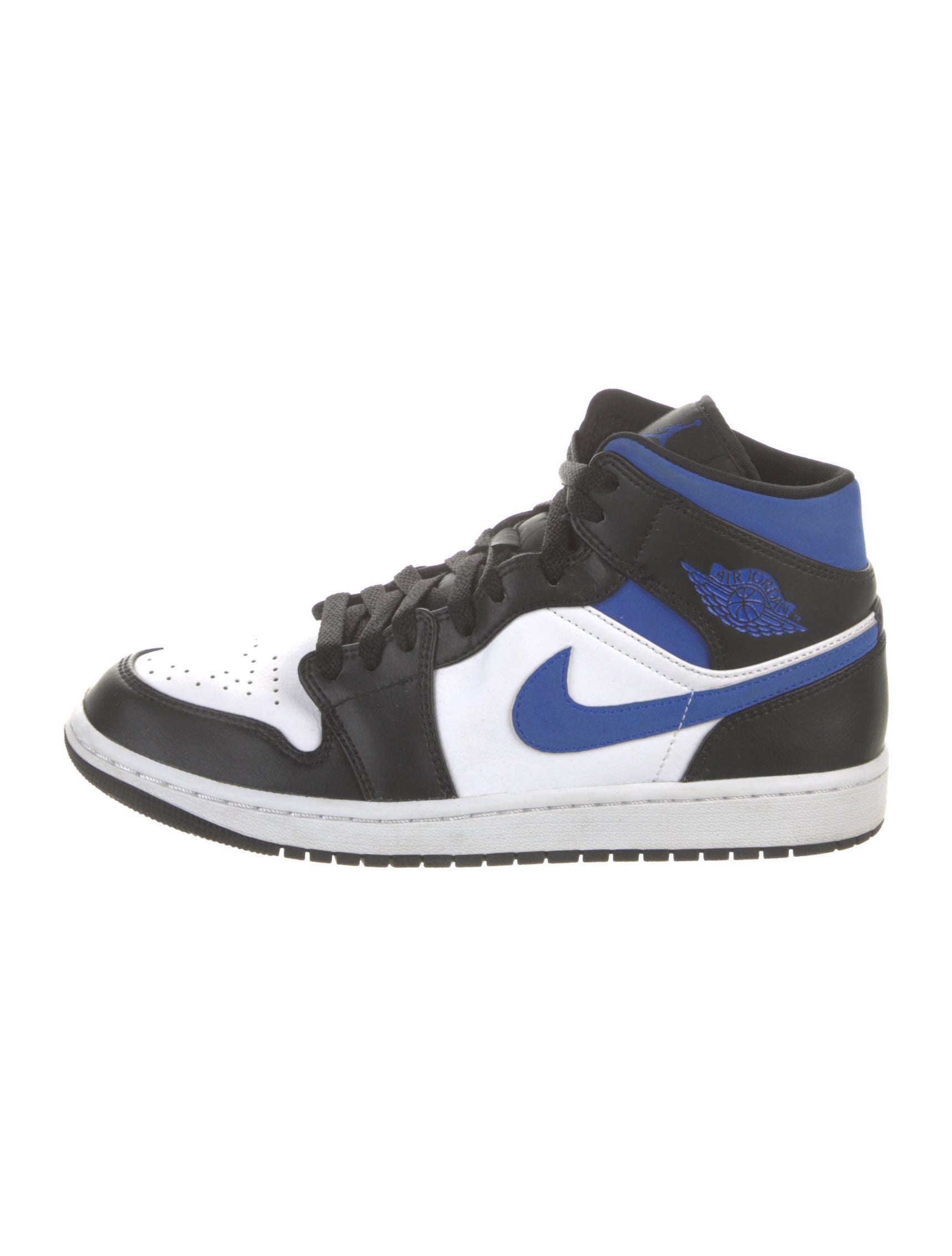 jordan 1 mid white black racer blue