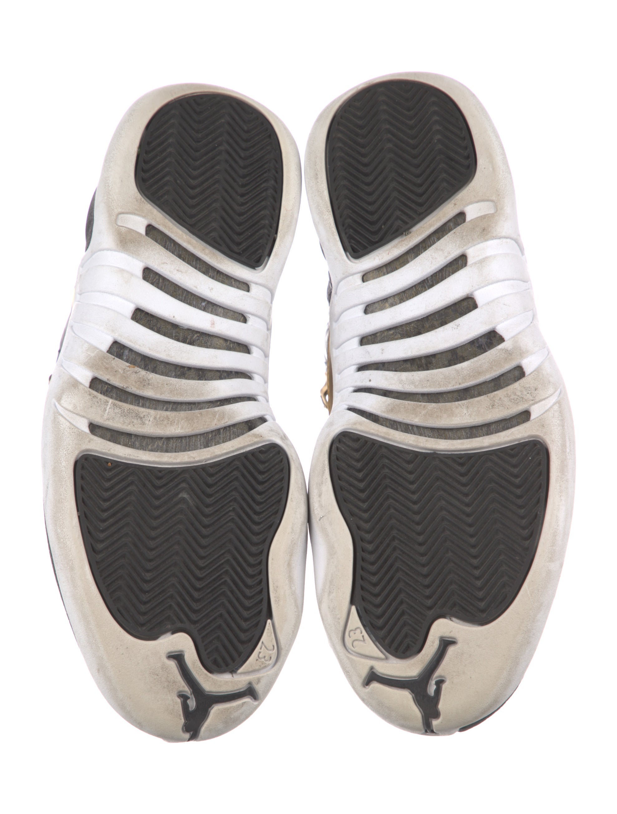 Jordan 12 Retro Black Metallic Gold White Sneakers