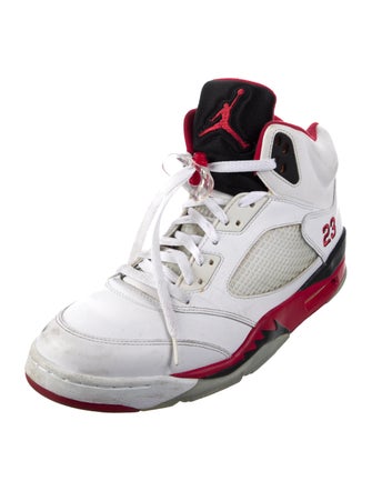 Jordan 5 Retro Fire Red Black Tongue Sneakers