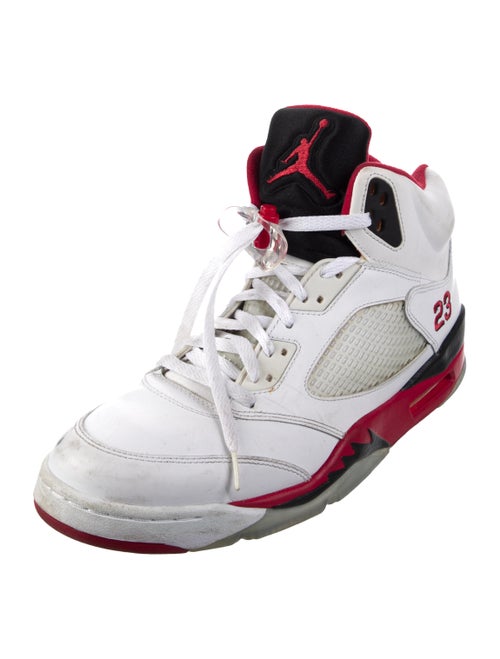 Jordan 5 Retro Fire Red Black Tongue Sneakers