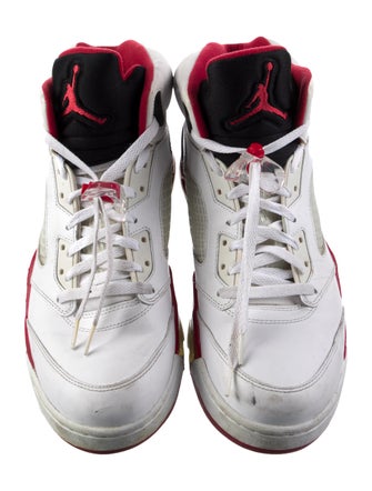 Jordan 5 Retro Fire Red Black Tongue Sneakers