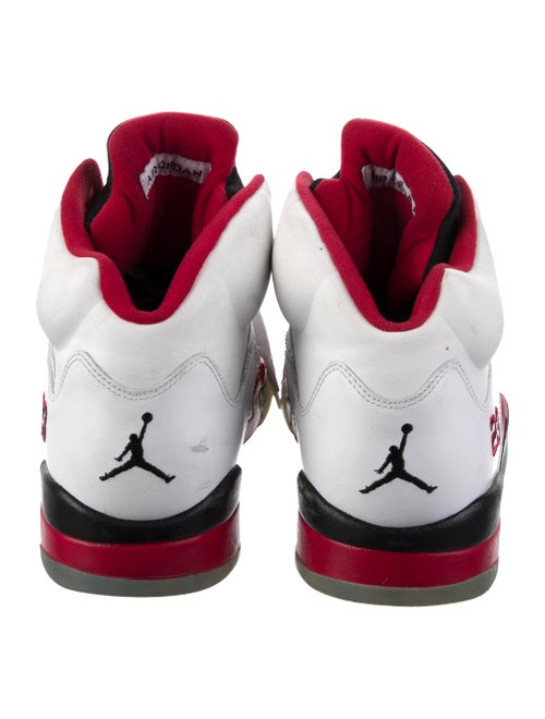 Jordan 5 Retro Fire Red Black Tongue Sneakers
