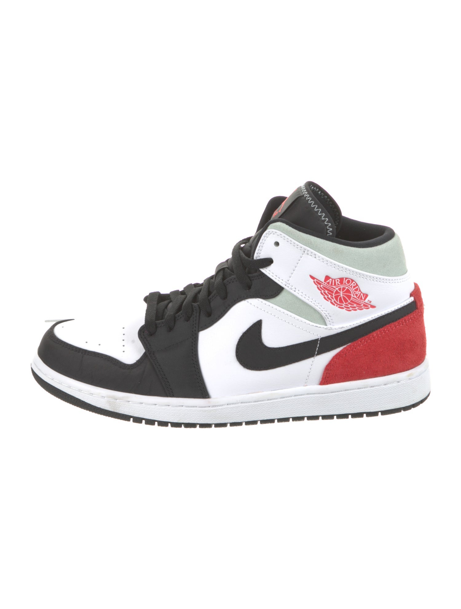 Jordan 1 Mid SE 'Red Black Toe' Sneakers White Sneakers, Shoes