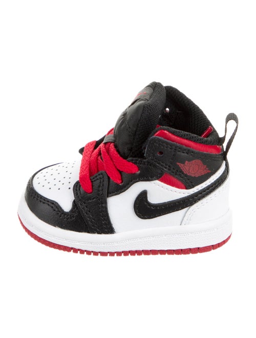 Jordan Infant Boys' 1 Mid White Gym Red (TD) Sneakers