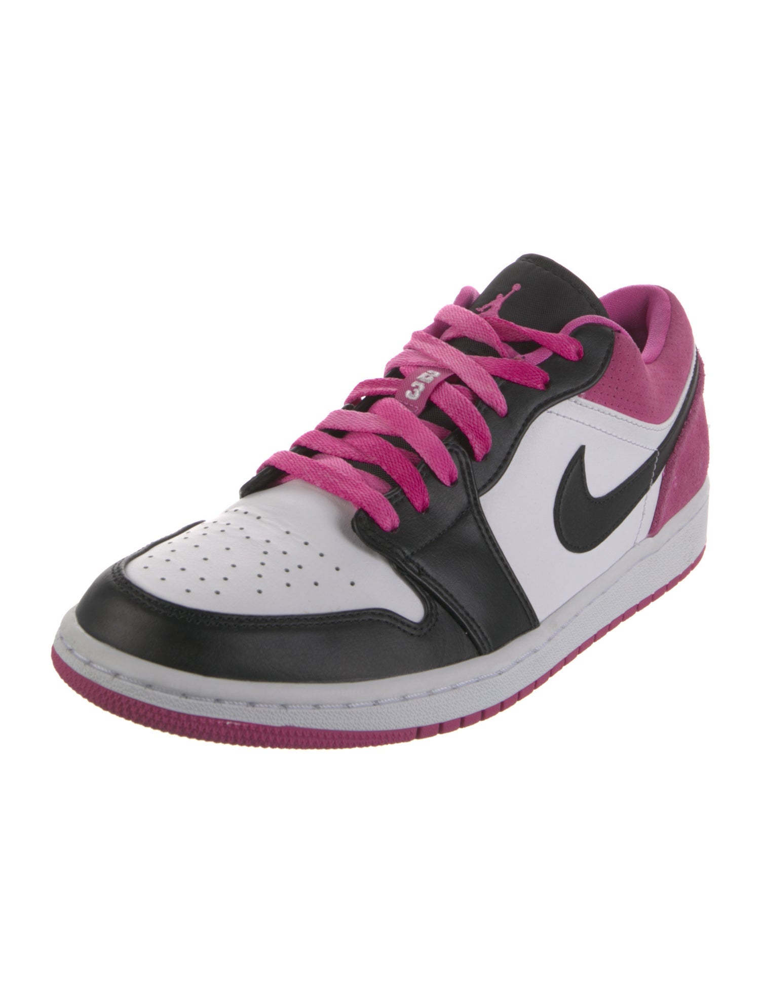 Jordan Leather Colorblock Pattern Athletic Sneakers