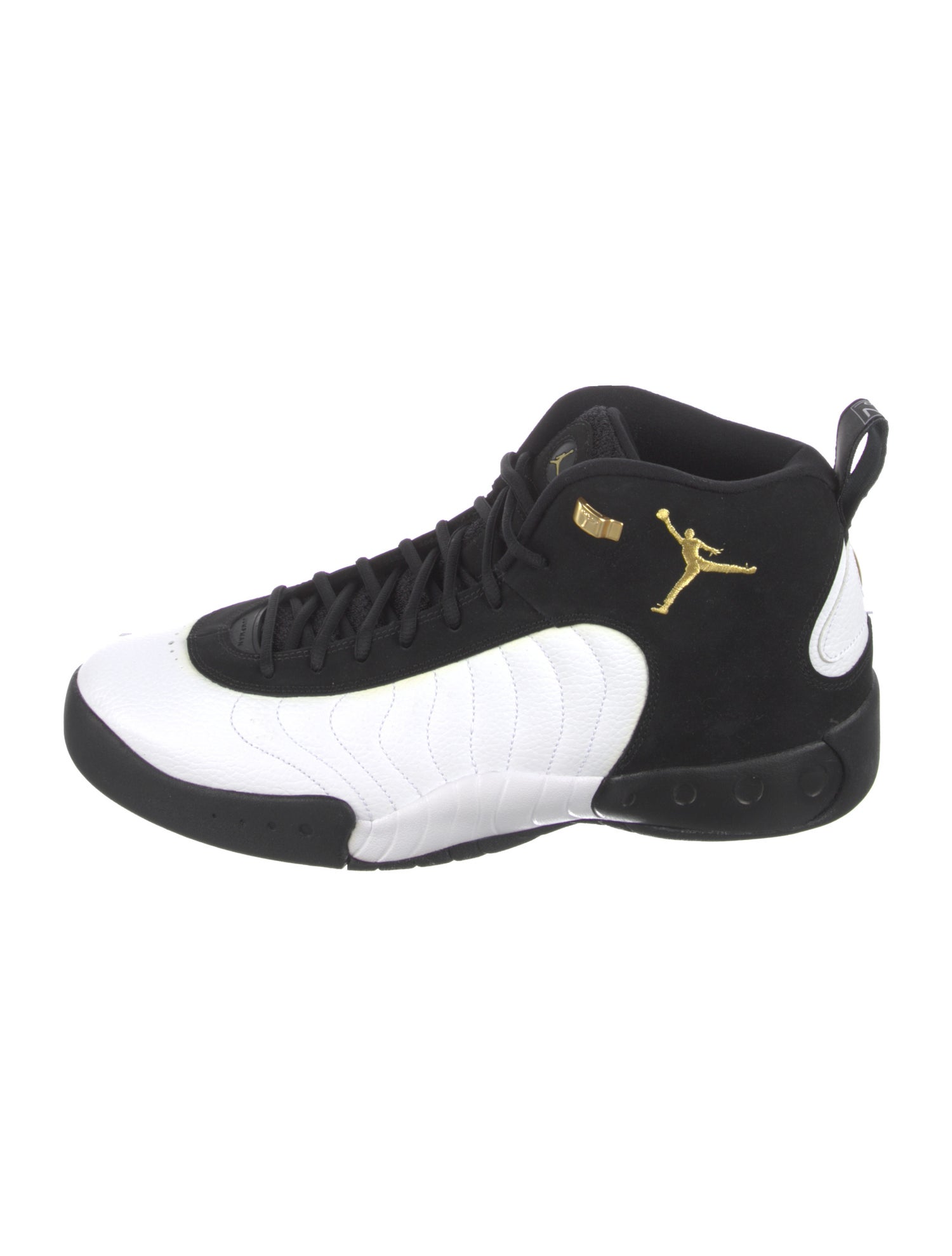 Jordan Jumpman Pro Black White Metallic Gold Sneakers