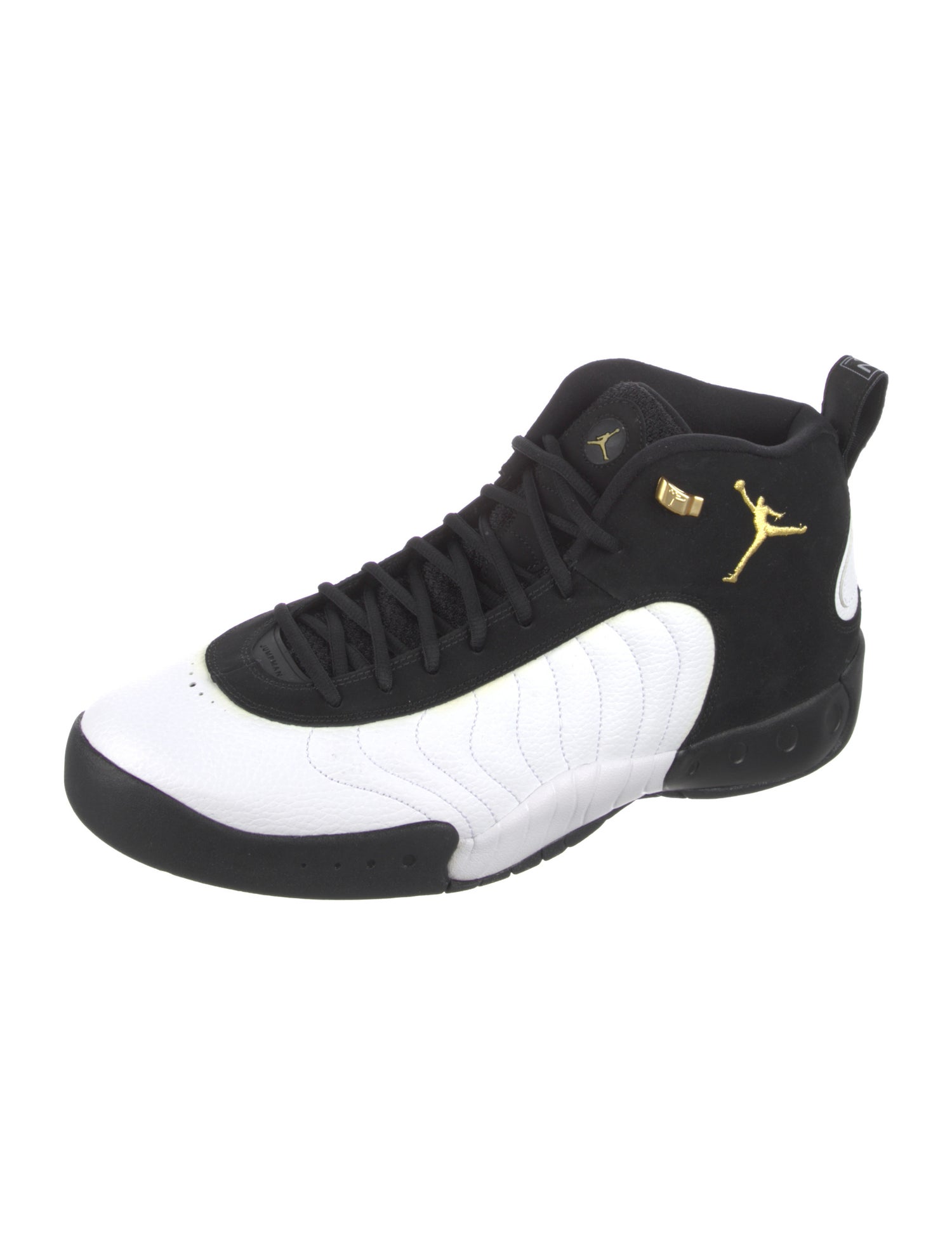 Jordan Jumpman Pro Black White Metallic Gold Sneakers