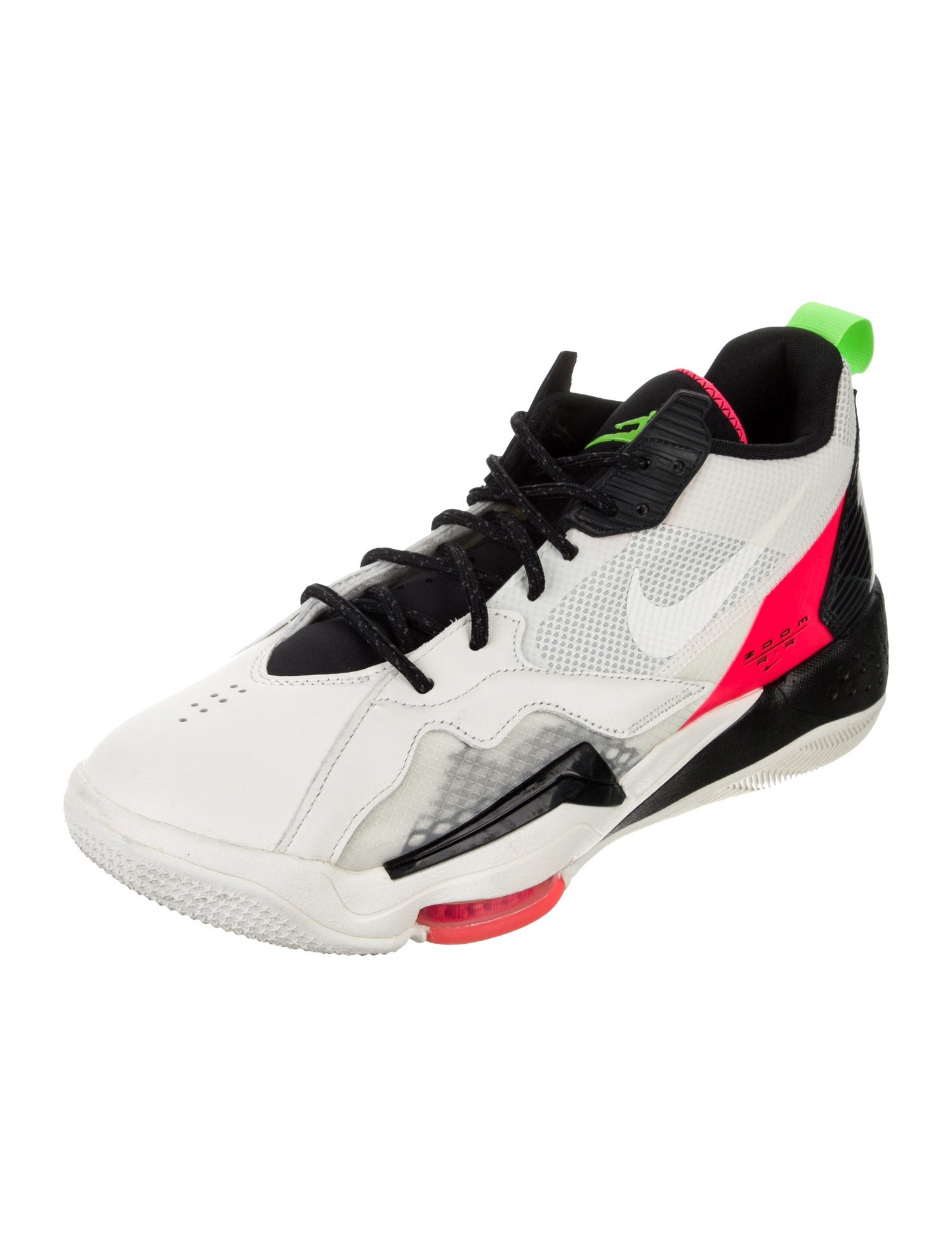 Jordan Zoom 92 Sail Flash Crimson Electric Green Athletic Sneakers