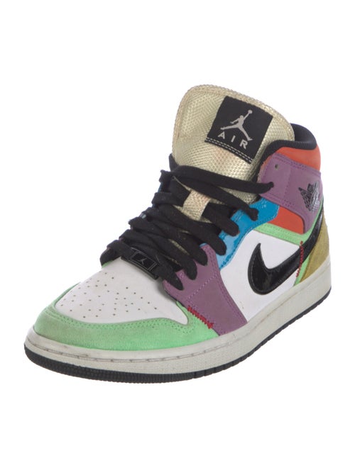 Jordan Leather Printed Wedge Sneakers