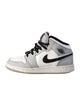 Jordan Boys' 1 Mid Light Smoke Grey GS Sneakers