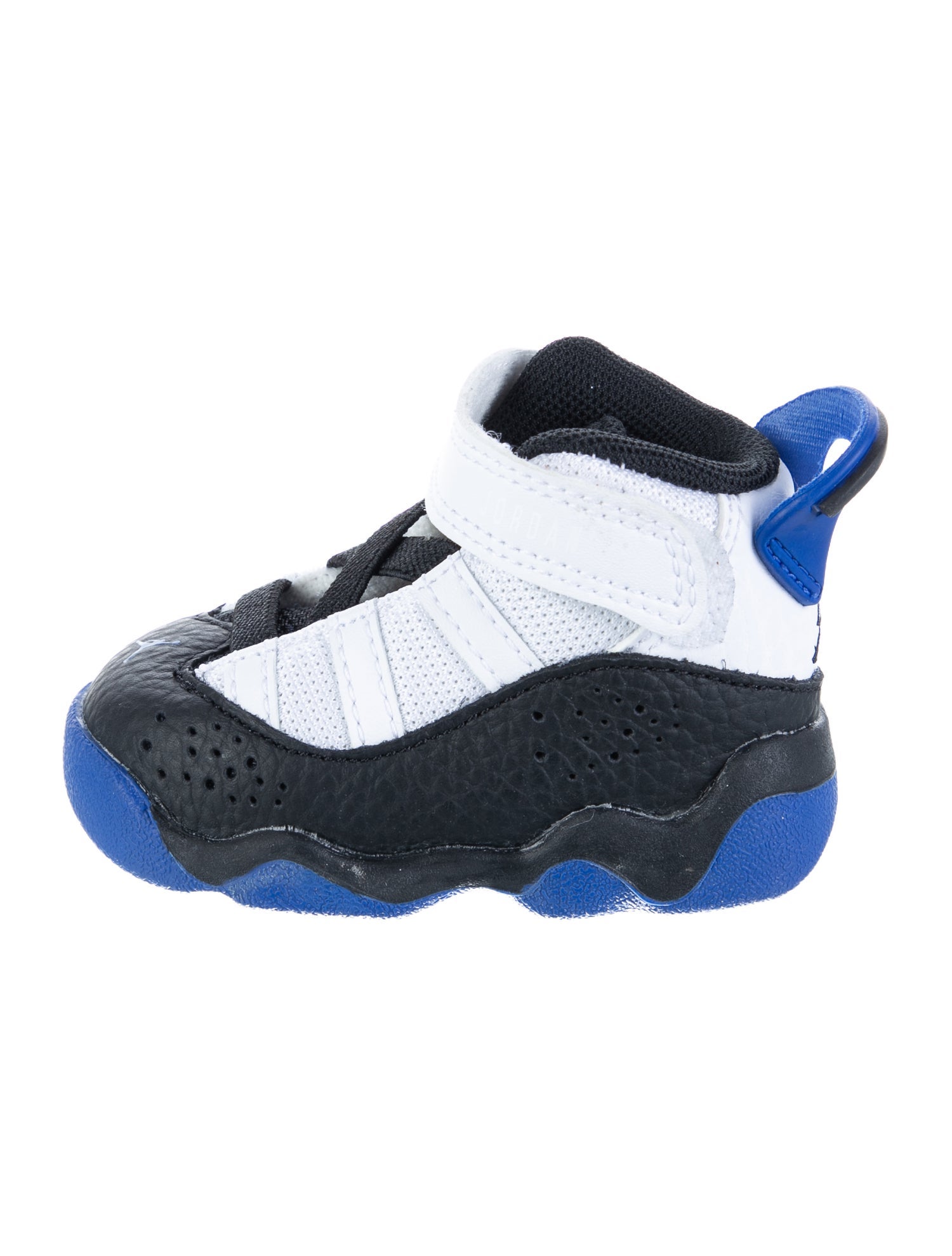 Jordan Infant Boys' 6 Rings White Black Game Royal (TD) High Top Sneakers