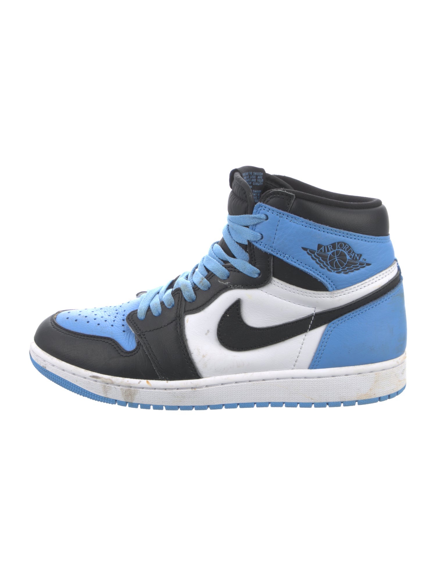 Jordan 1 Retro High OG UNC Toe Sneakers - Blue Sneakers, Shoes
