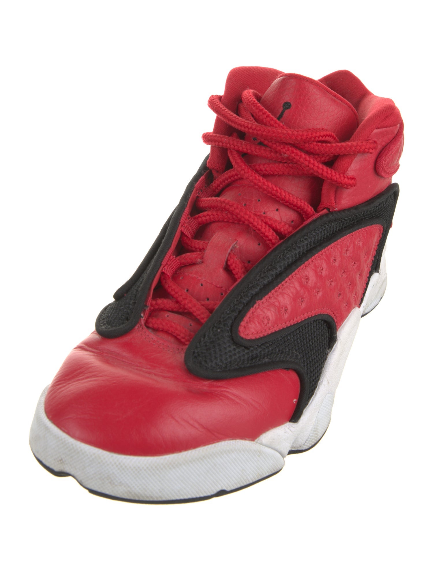 Jordan Leather Colorblock Pattern Wedge Sneakers