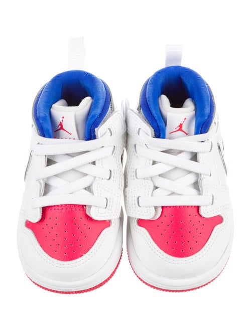 Jordan Kids' 1 Mid RM EasyOn 'White Racer Blue Red' (TD) Sneakers