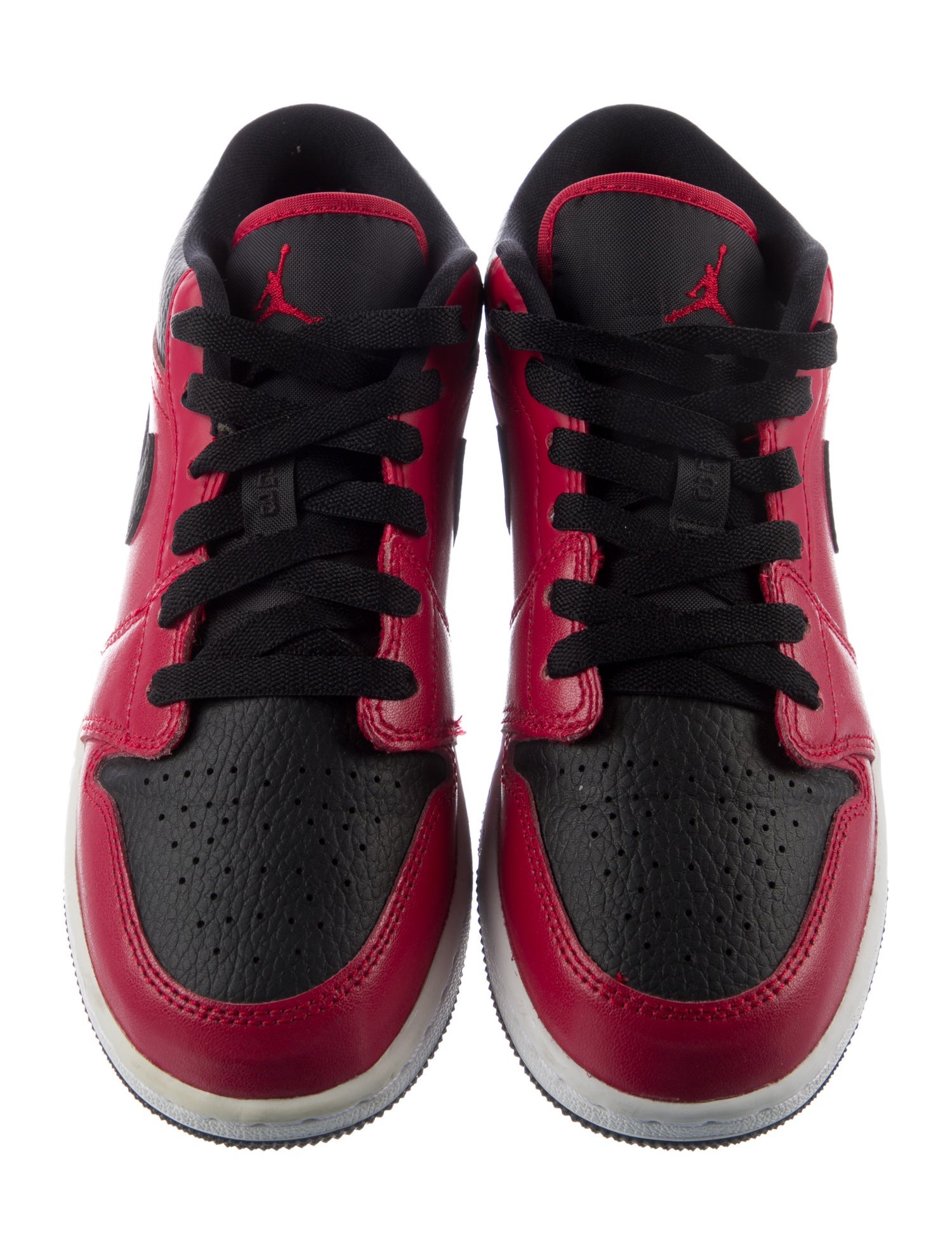 Jordan 1 Low Gym Red Black Pebbled (GS)