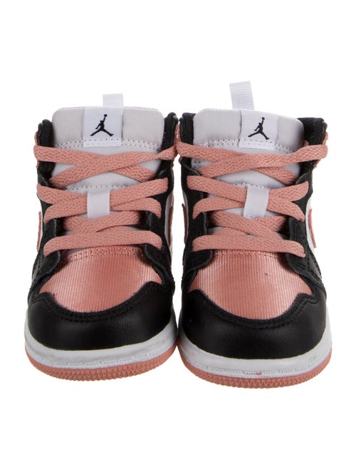 Jordan Kids' 1 Mid 'White Light Madder Root' (TD) Sneakers