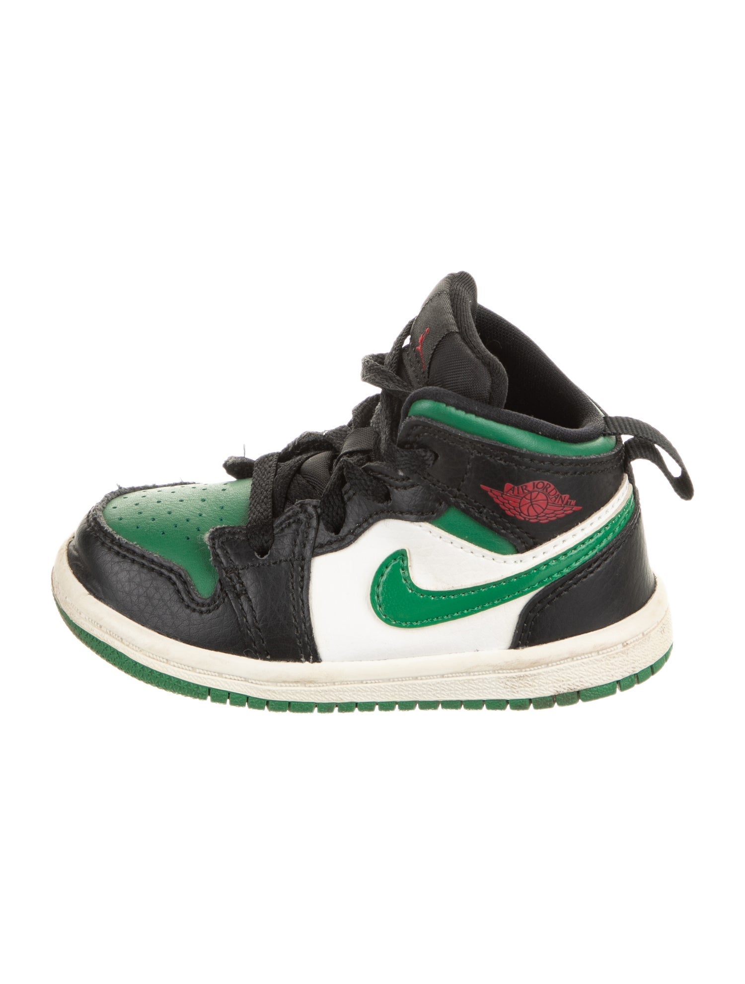 Jordan Kids' 1 Mid 'Pine Green' (TD) Sneakers