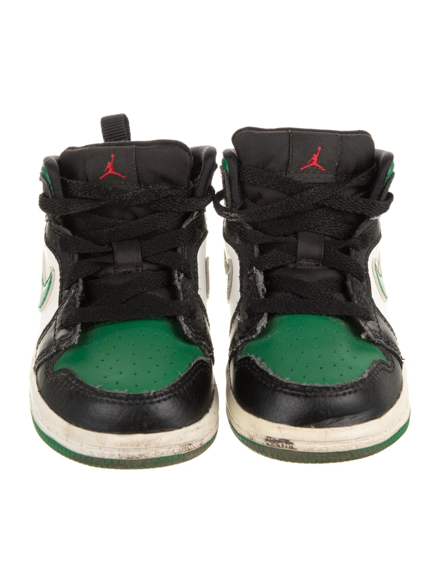Jordan Kids' 1 Mid 'Pine Green' (TD) Sneakers