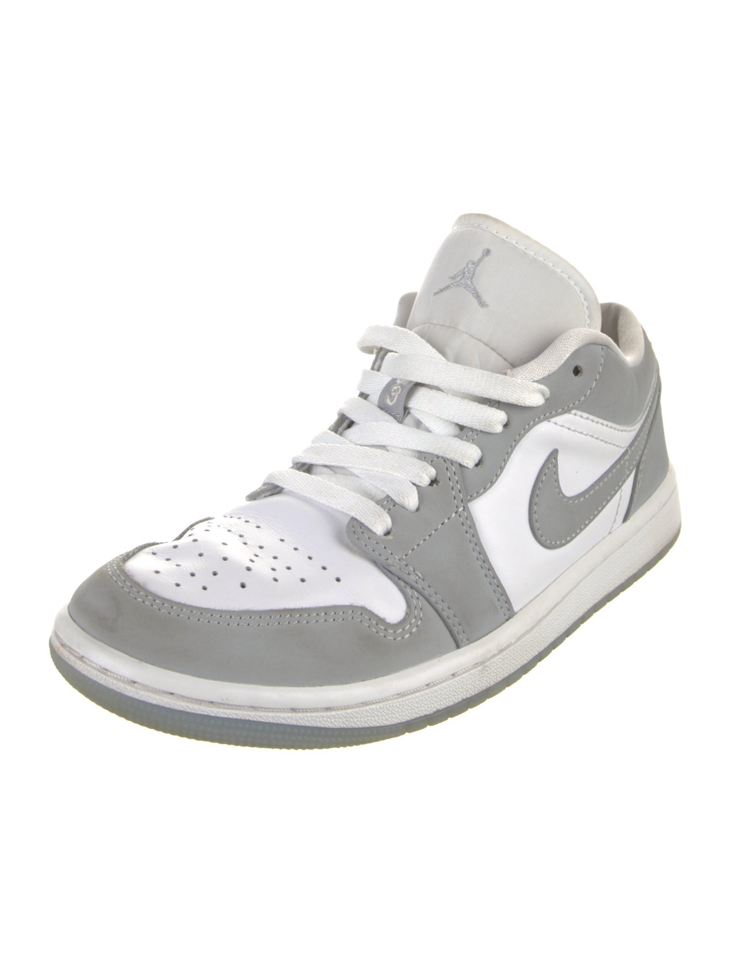 Jordan Leather Colorblock Pattern Athletic Sneakers