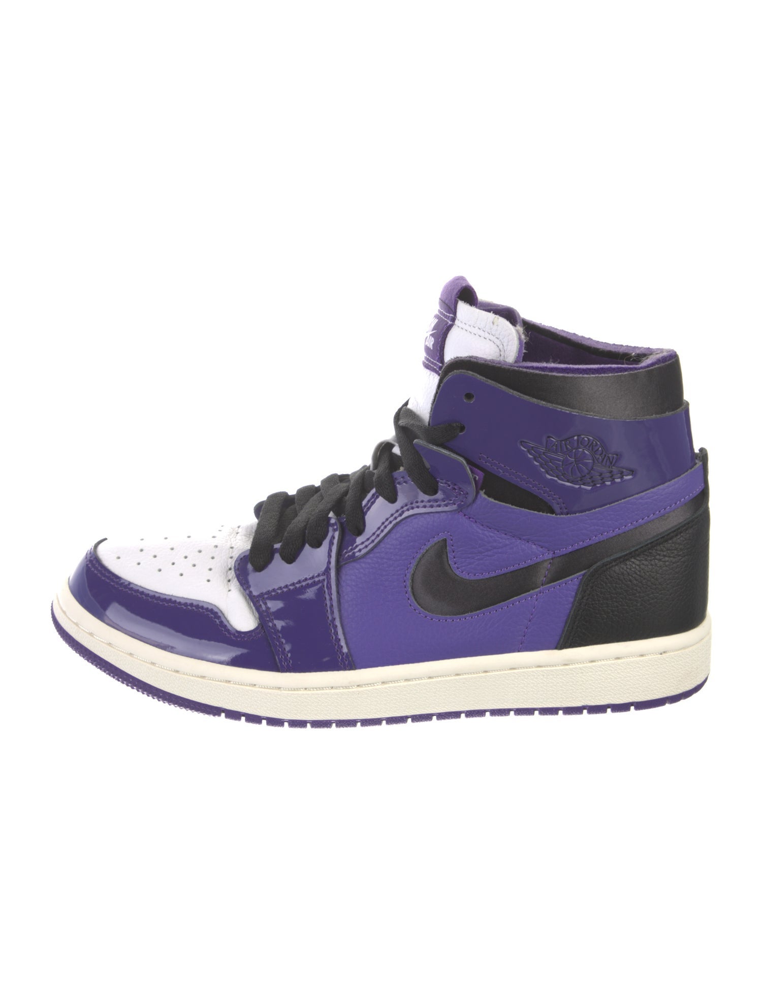 Jordan 1 High Zoom Air CMFT Purple Patent Athletic Sneakers