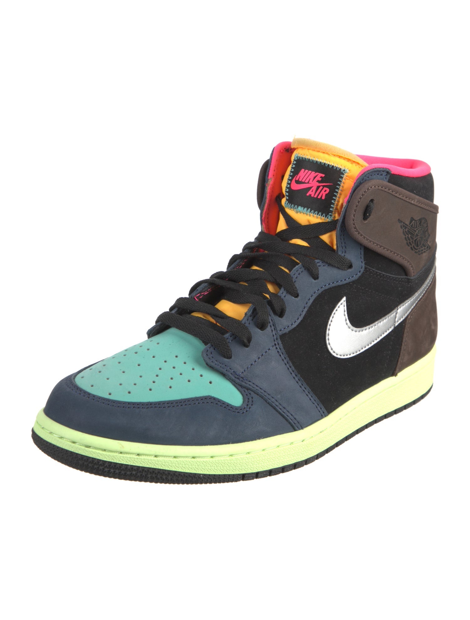 Jordan Suede Colorblock Pattern Sneakers