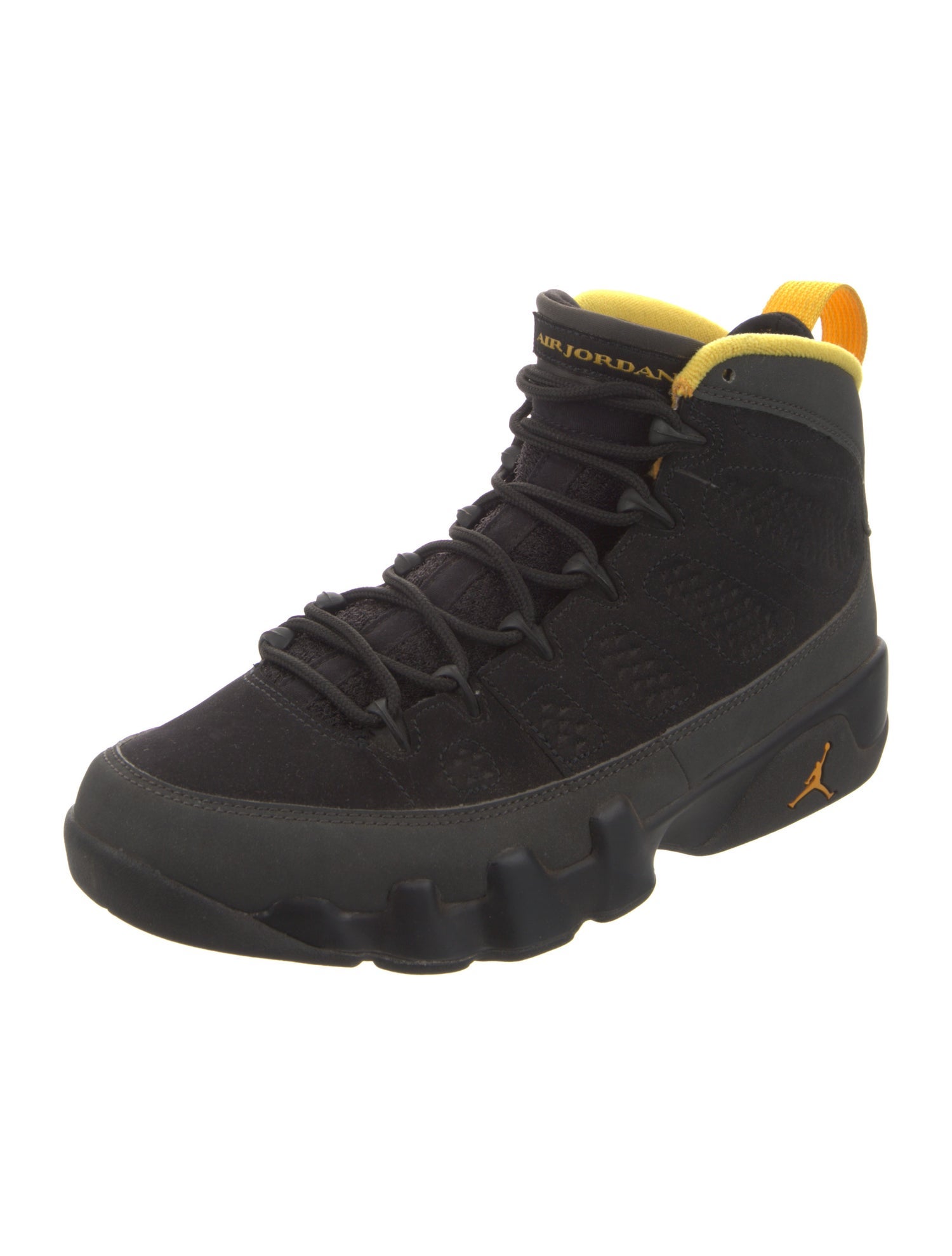 Jordan 9 Retro ‘Dark Charcoal University Gold’ Sneakers