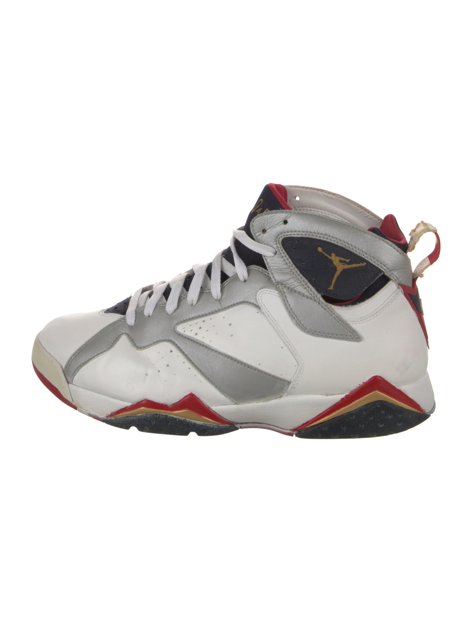 Jordan Leather Colorblock Pattern Athletic Sneakers